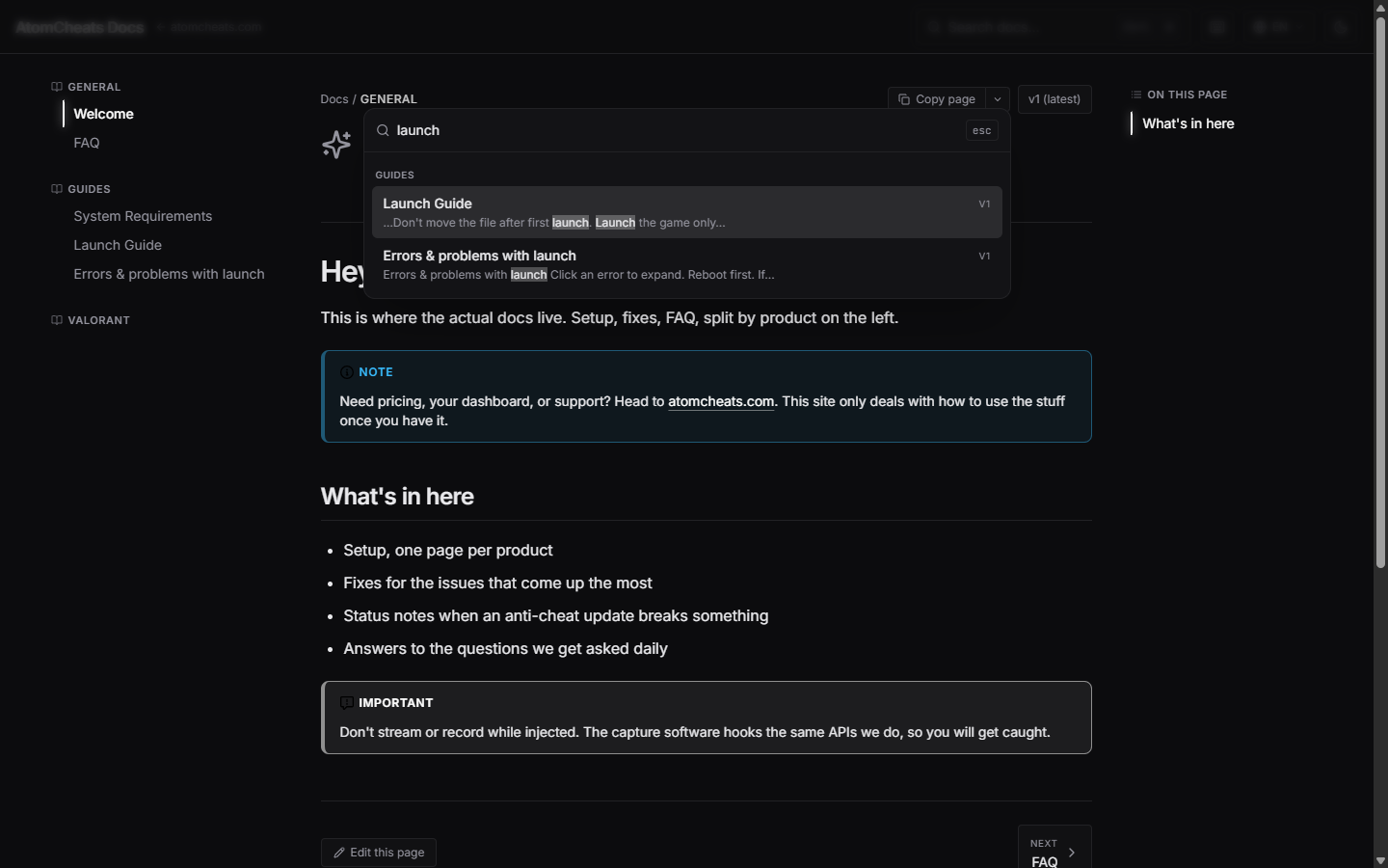 DocsWeb, screenshot 2